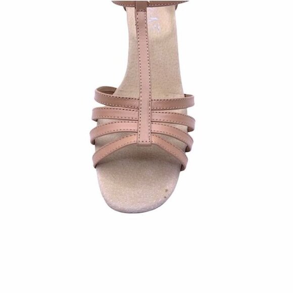 DiMichi Kiki Tan T-Strap Salsa Ballroom Dance Leather 10 Shoes 2.5" Heel Cha Cha - Picture 3 of 6